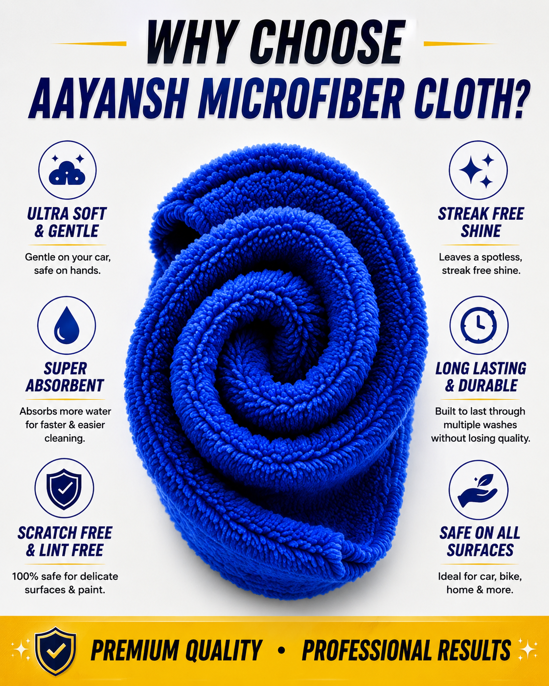 Aayansh Carcare Premium Microfiber Cloth