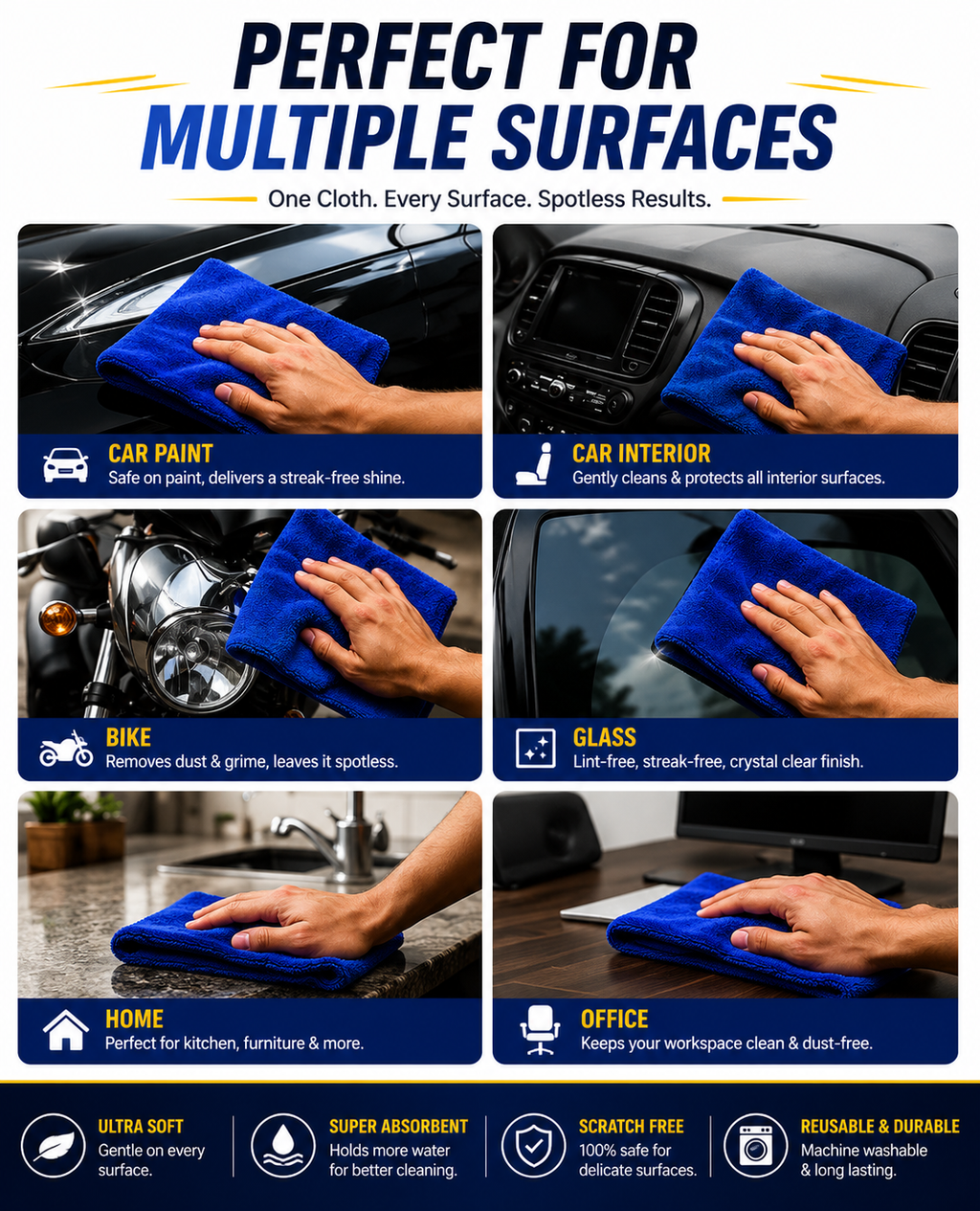 Aayansh Carcare Premium Microfiber Cloth