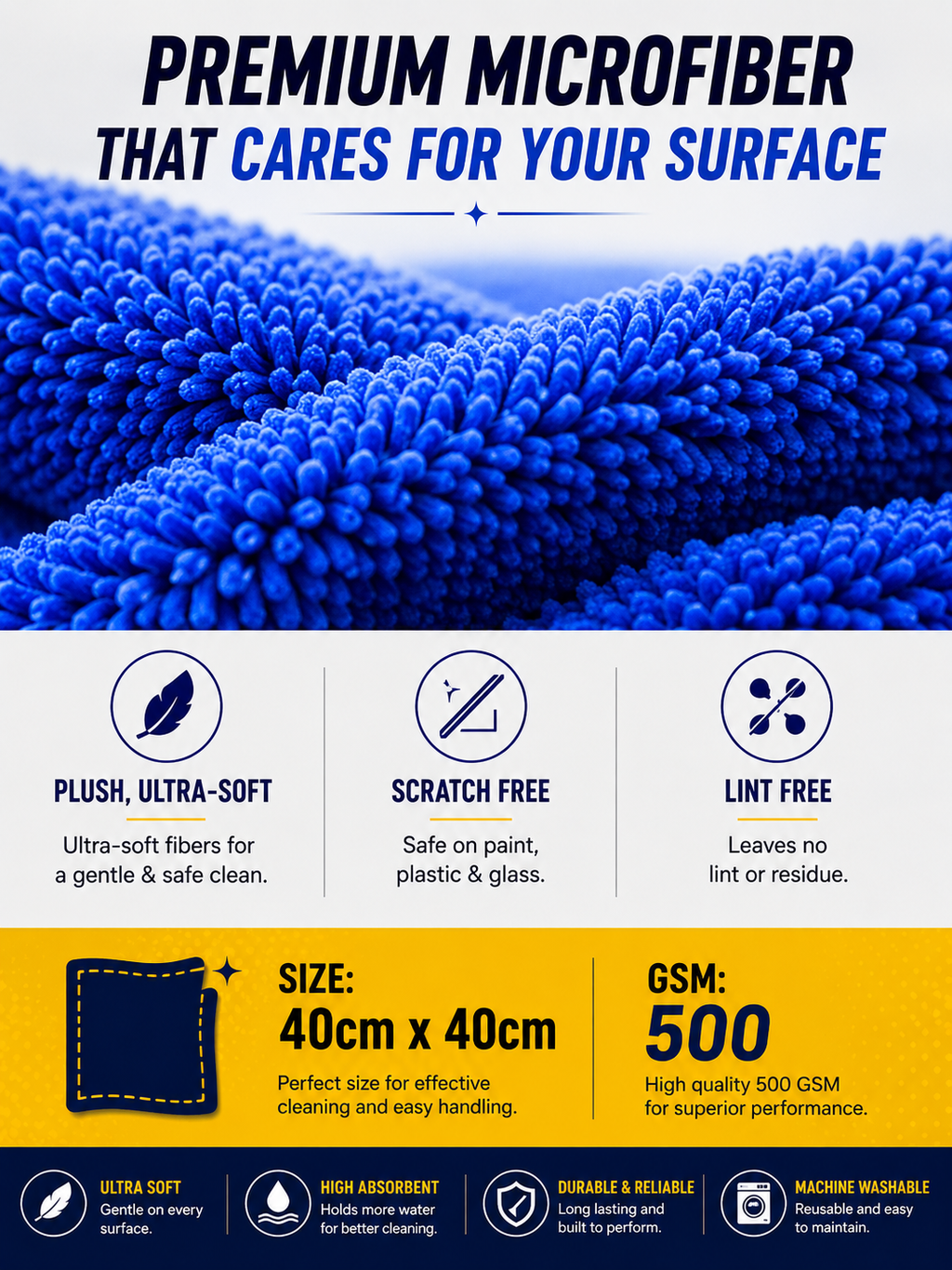 Aayansh Carcare Premium Microfiber Cloth