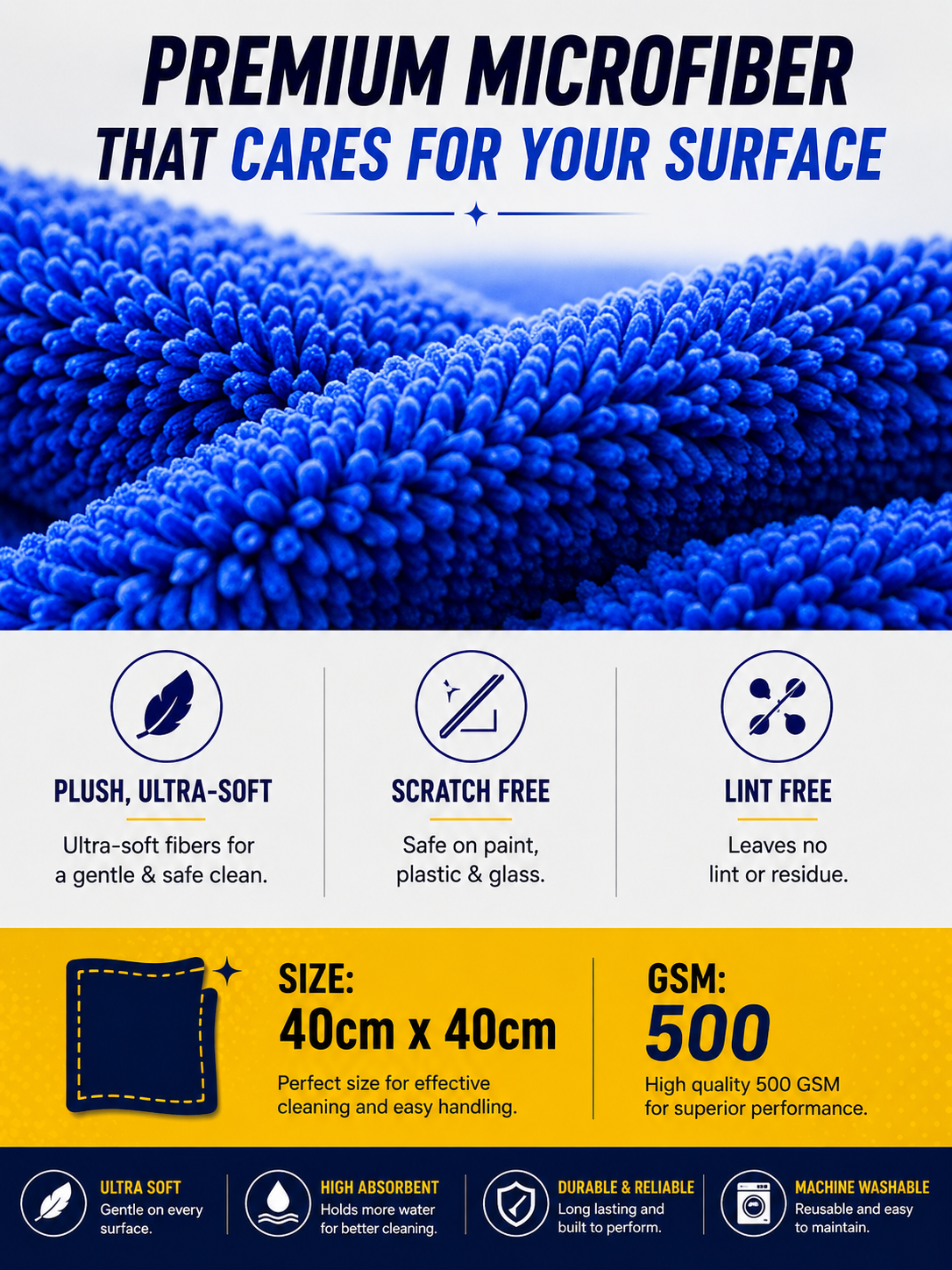 Aayansh Carcare Premium Microfiber Cloth