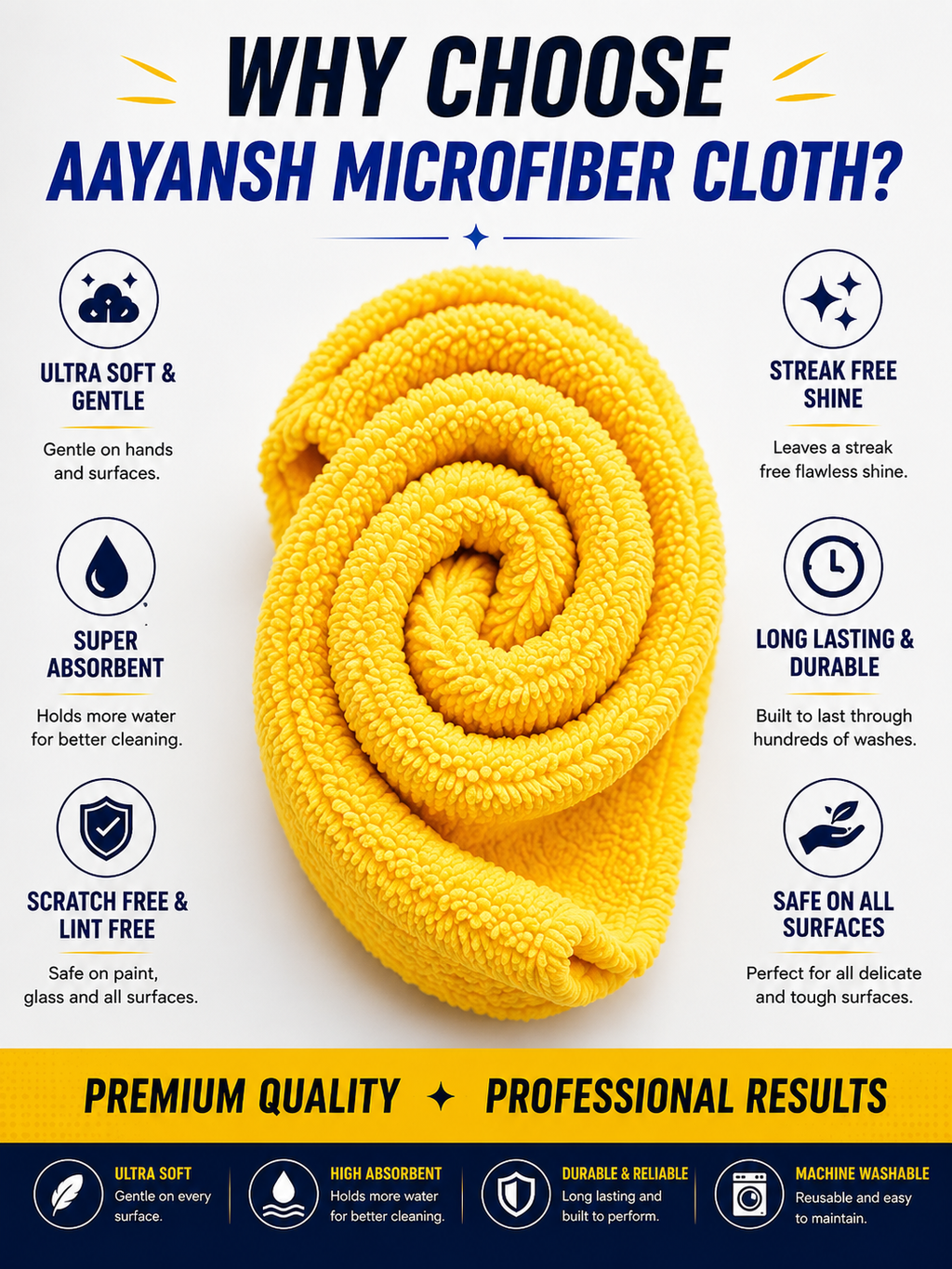 Aayansh Carcare Premium Microfiber Cloth