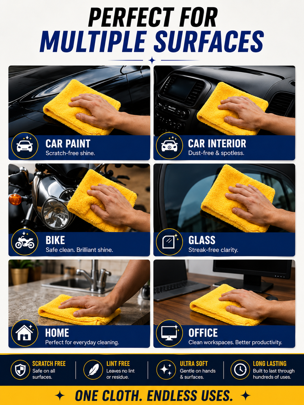 Aayansh Carcare Premium Microfiber Cloth