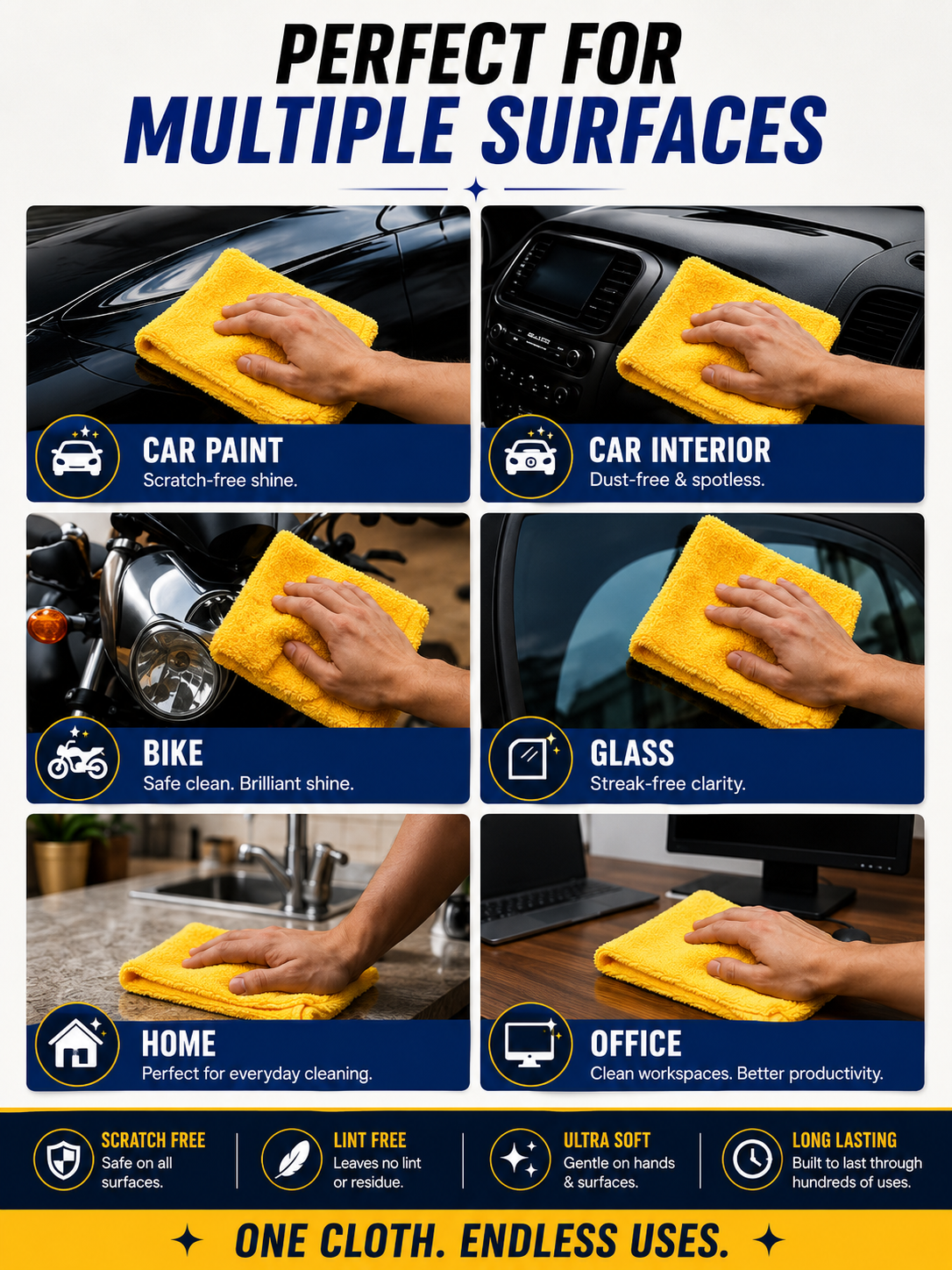 Aayansh Carcare Premium Microfiber Cloth